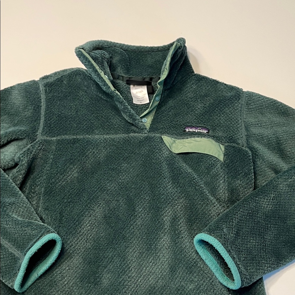 Patagonia Forest Green Re Tool Snap Fleece Jacket .. Sz M
